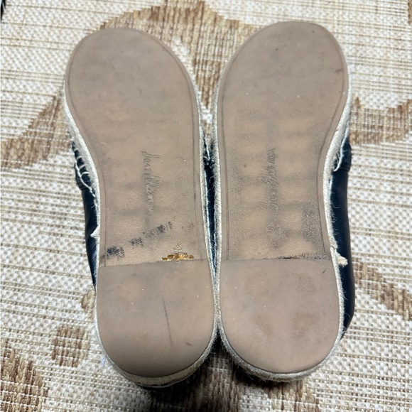 SAM EDELMAN CATHERINE Black Leather Espadrille Platform Flats Loafers US 9.5 EUC - Picture 6 of 9